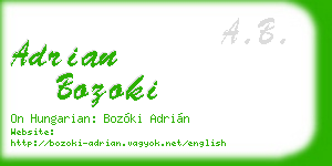 adrian bozoki business card